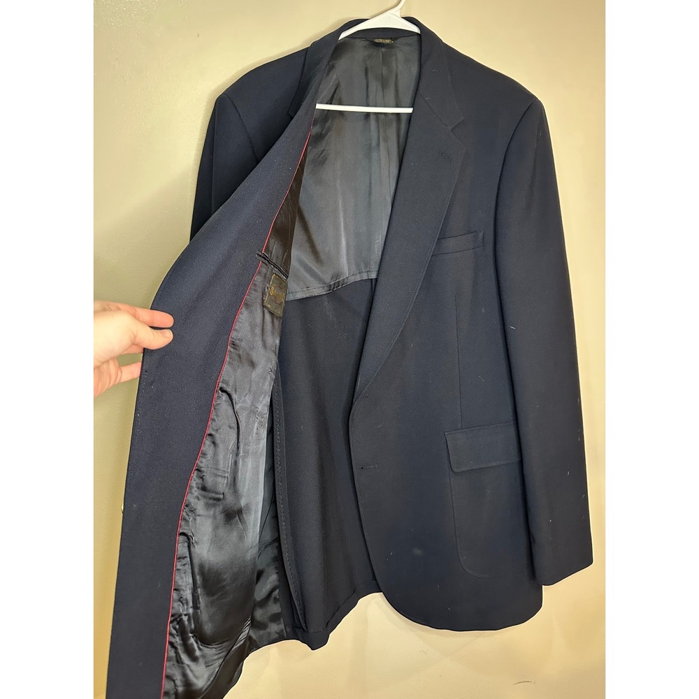 Botany 500 Mens Navy Blue Blazer Sport‎ Coat Gold Crest Buttons Made in USA - Picture 2 of 6